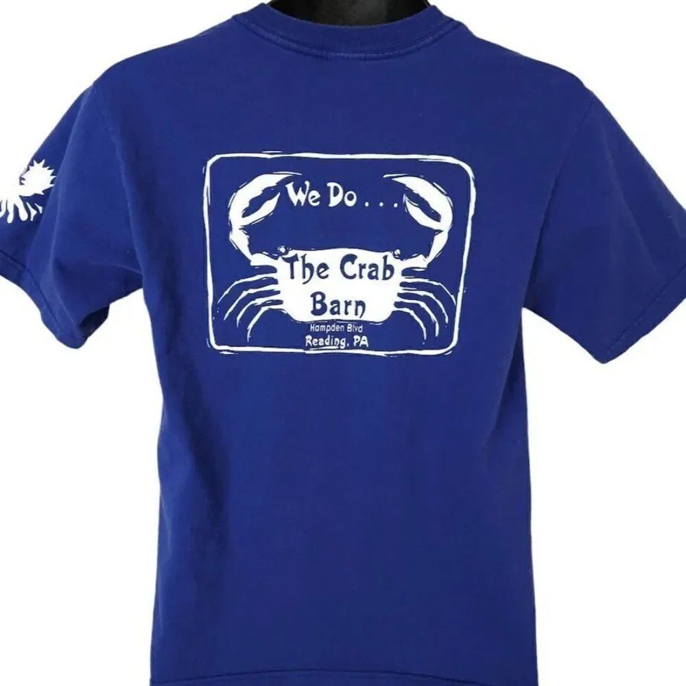 The Crab Barn T Shirt Mens Size Small Vintage Y2K Got Crabs Reading Penn